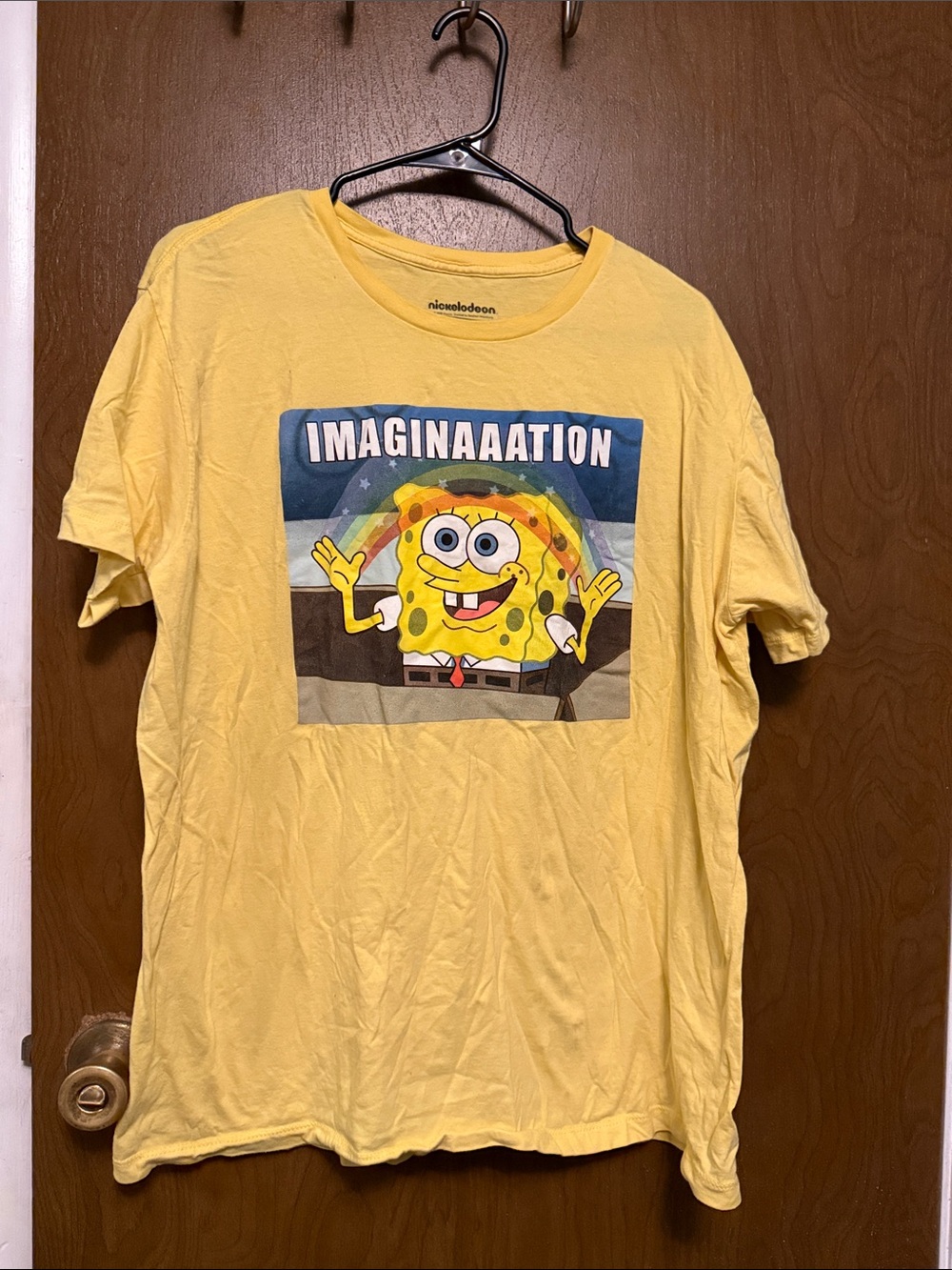 Nickelodeon Yellow SpongeBob IMAGINAAATION Graphic Tee size XL